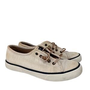 Sperry Top Sider Oat Cream Boat Shoes Size 7.5